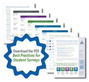 best practices for student surveys pdf page spread