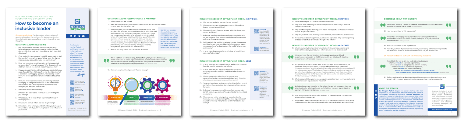 How to become an inclusive leader: Reflection and Discussion Guide ...