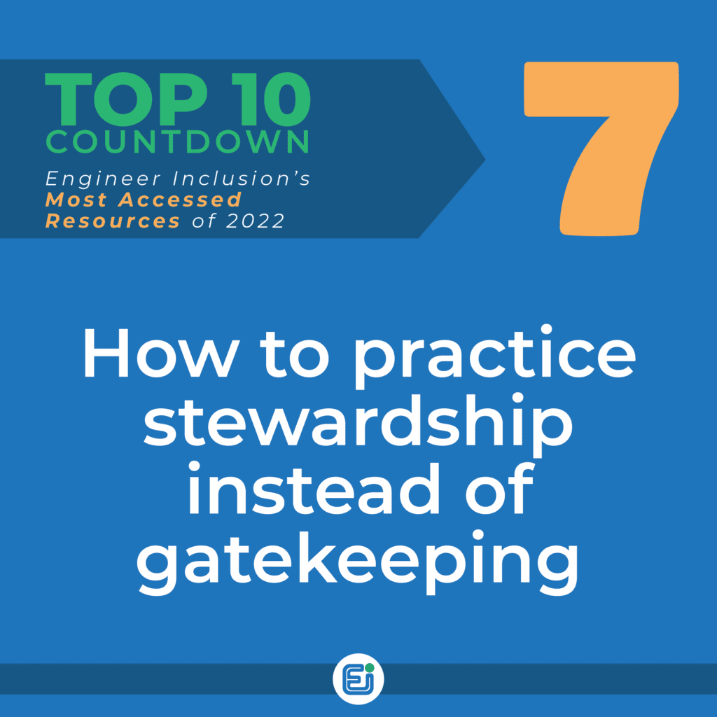 How to practice stewardship instead of gatekeeping This was one will be one of my signature talks for 2023!