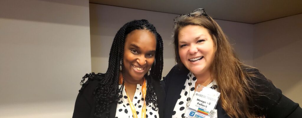 Photo of Dr. Tershia Pinder-Grover (pictured left) & Dr. Meagan Pollock (right)