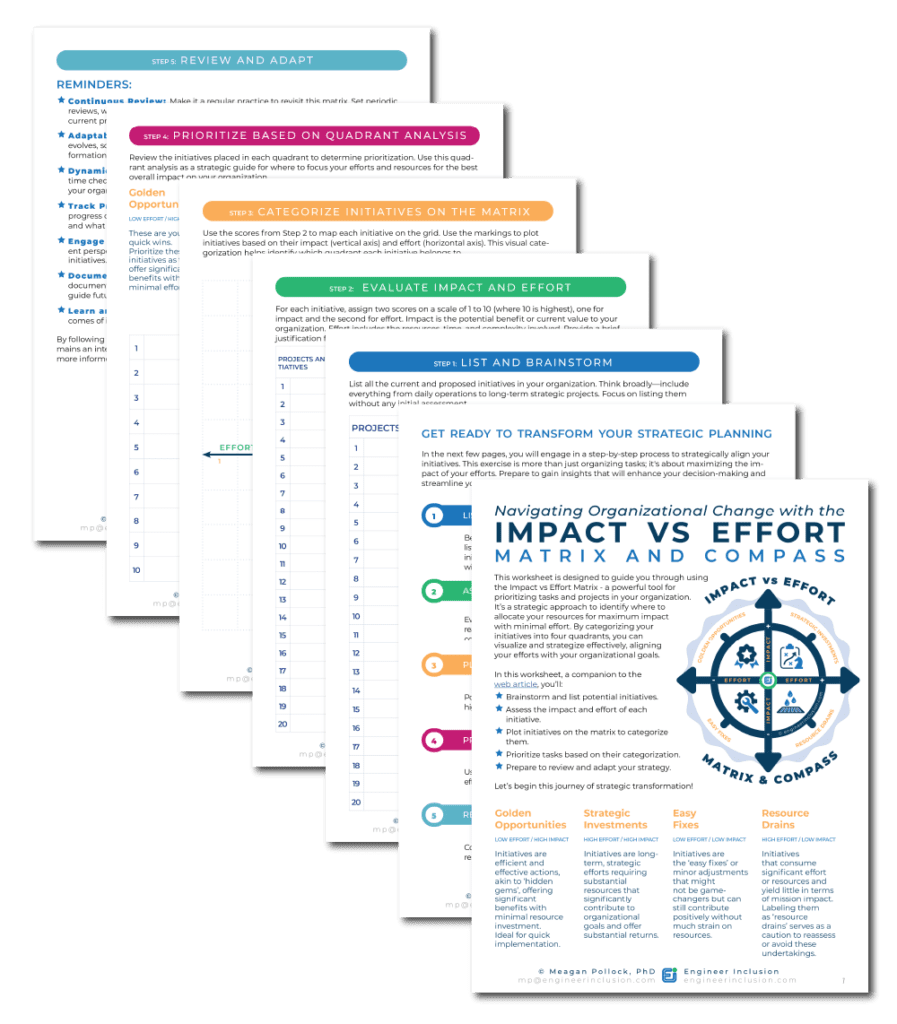 impact vs effort matrix handout